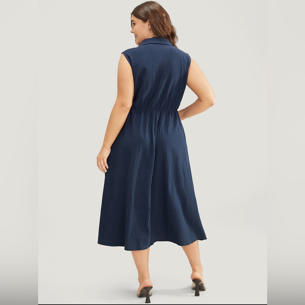 BloomChic Sleeveless Button Up Dress - Picture 2 of 9